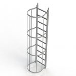 Ladder module with safety cage