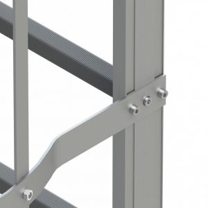 Close-up of an aluminium cage ring